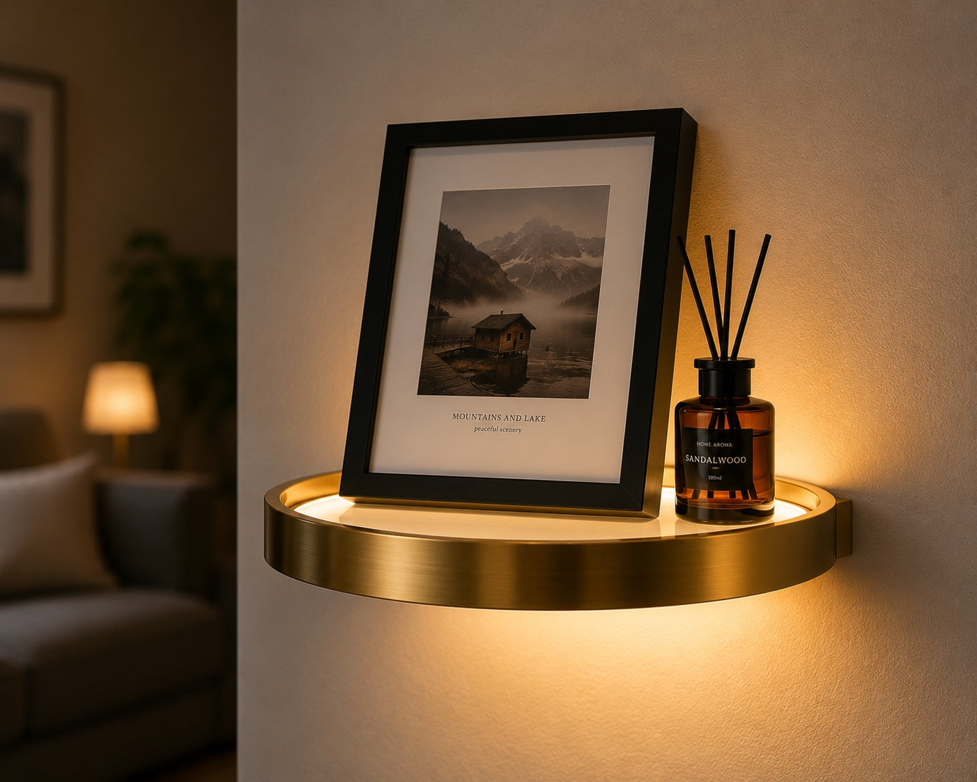 Trådløs LED-Hylde - cordless led shelf styled display