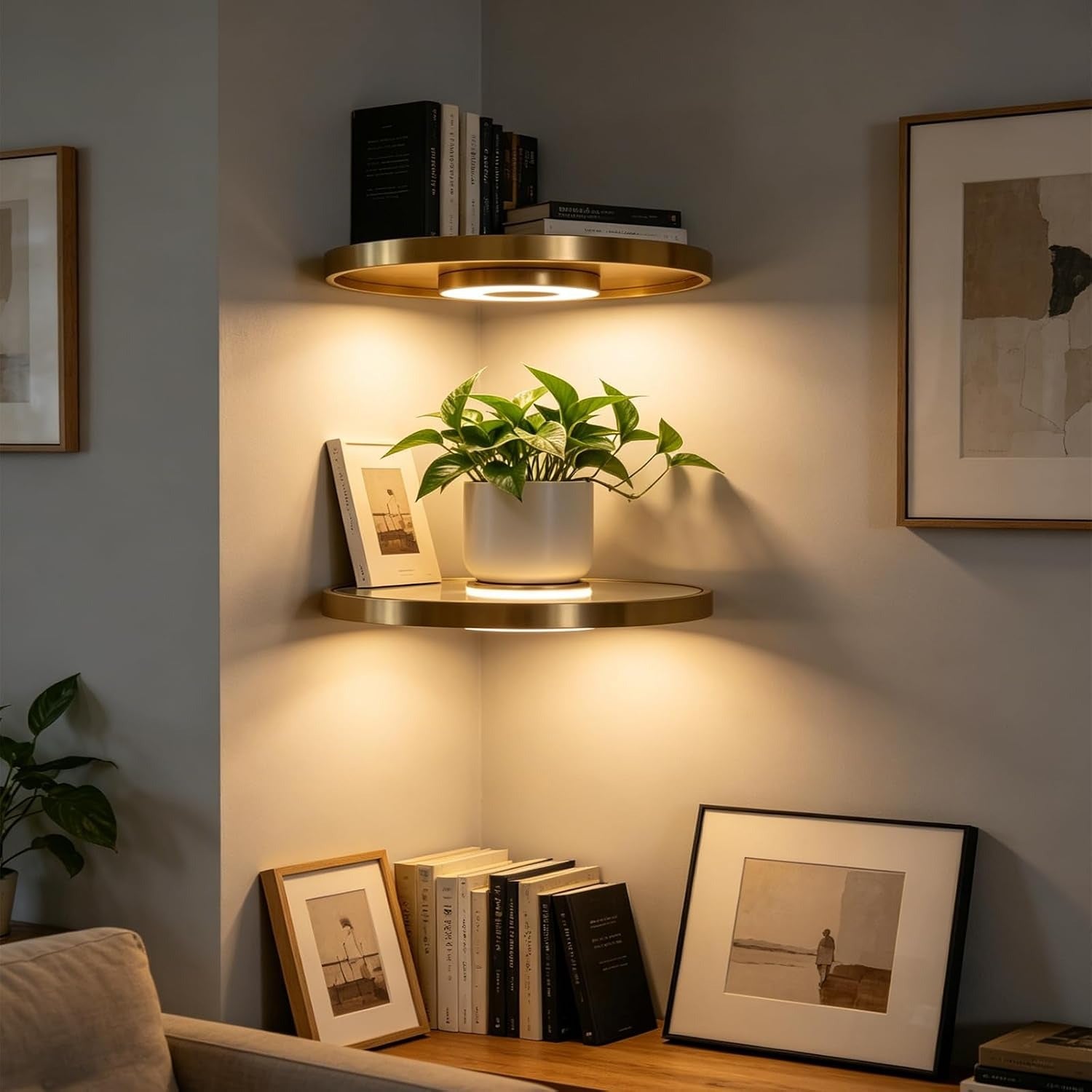 Trådløs LED-Hylde - cordless led shelf living room