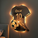 Fodboldspiller | Personligt LED-Spejl