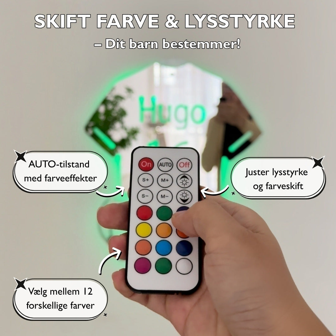 Fodboldspiller | Personligt LED-Spejl